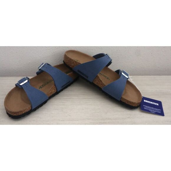 Birkenstock Women's 9 Men's 7 Elemental Blue Vegan Leather Sydney Sandals - Picture 1 of 14